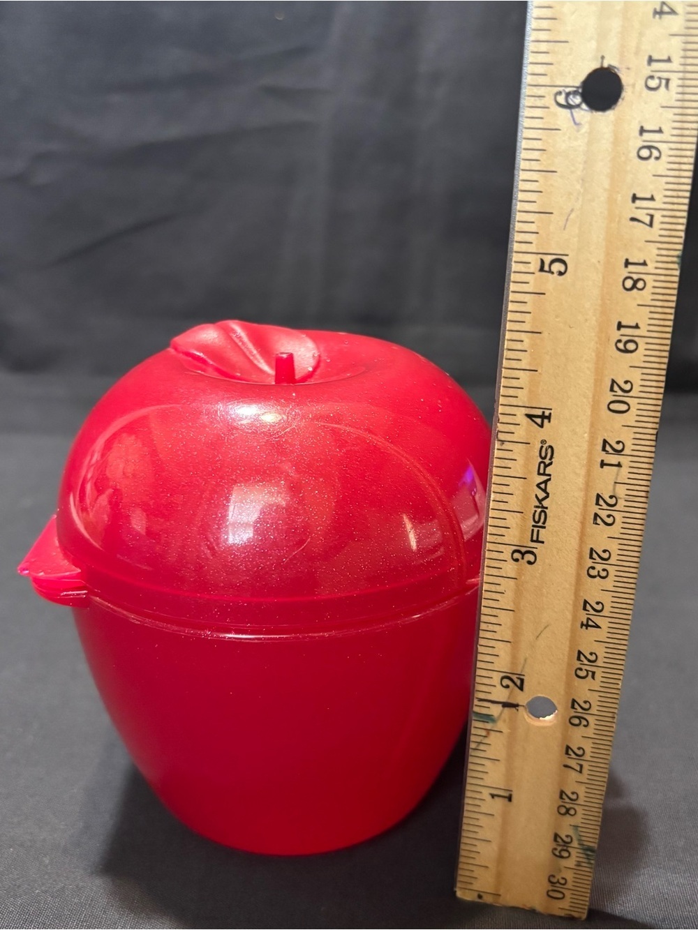 Tupperware Red Apple-Shaped Keeper Container - Picture 5 of 6